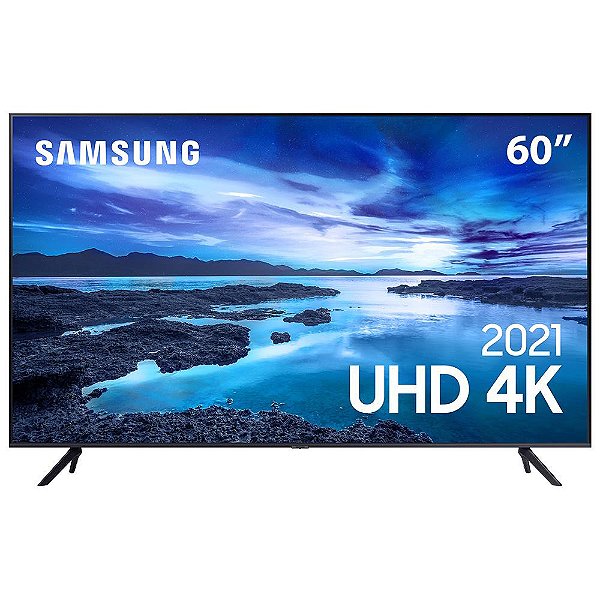 Smart TV 60" UHD 4K 60AU7700 Processador Crystal 4K Alexa built in - Samsung