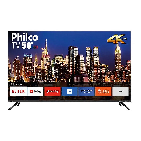 Smart TV LED 50" 4K PTV50G70R2CBBL Roku TV com Dolby Audio - Philco