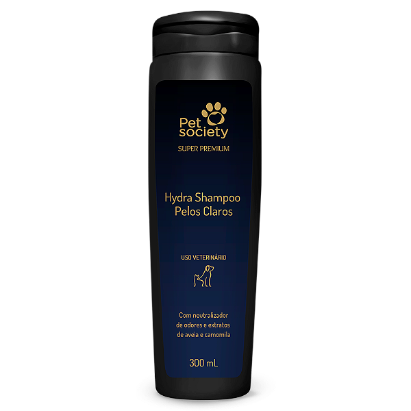 Shampoo Hydra Pet Society - Pelos Claros Super Premium 300ml