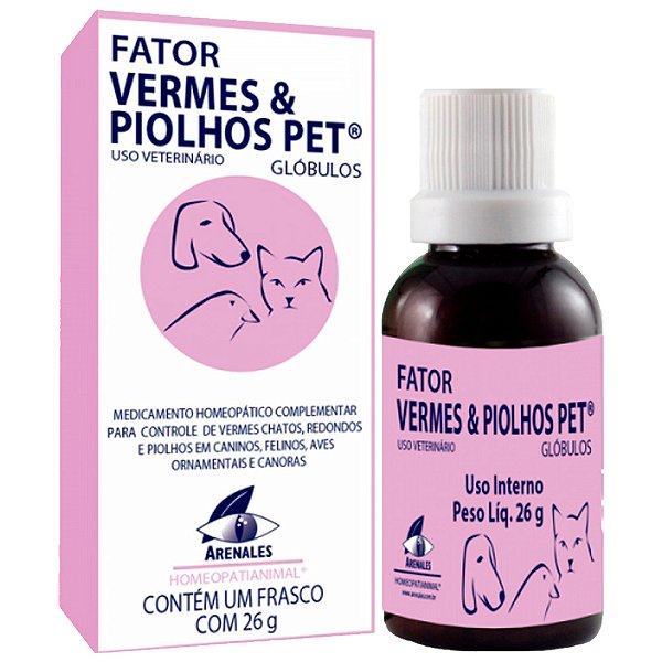 Fator Vermes e Piolhos Pet em góbulos - Arenales