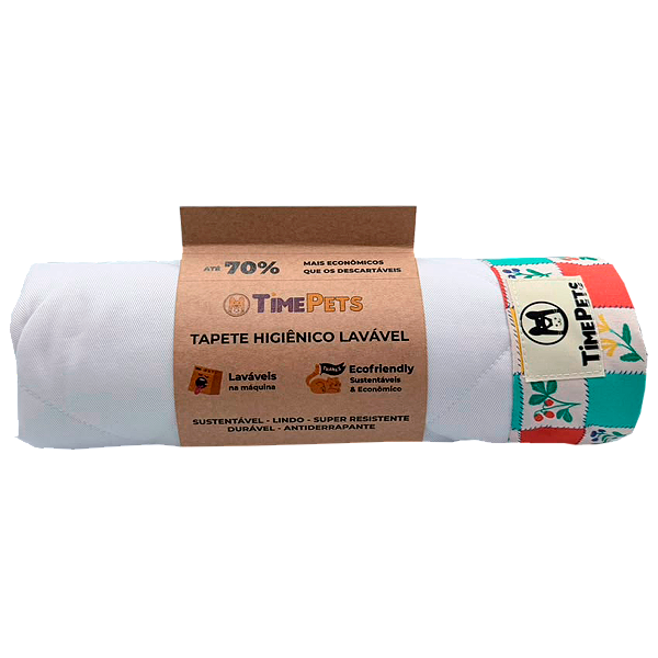 Tapete Higiênico Lavável 100% Algodão | Jardim