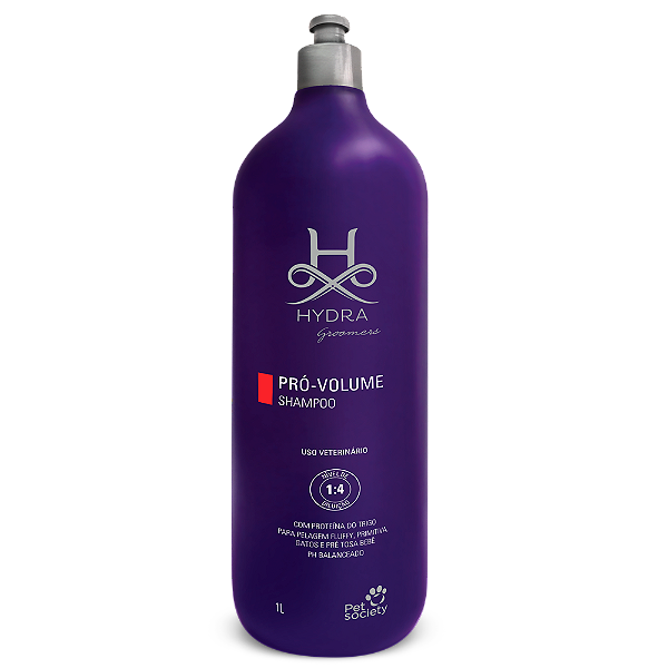 Shampoo Hydra Groomers Pró-Volume para Cães e Gatos 1L