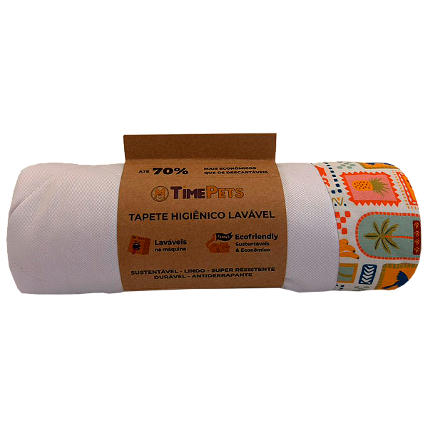 Tapete Higiênico Lavável 100% Algodão | Jardim