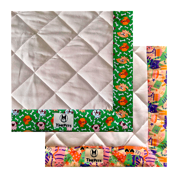 Kit 2 un Tapete Higiênico Lavável 100% Algodão| Pets