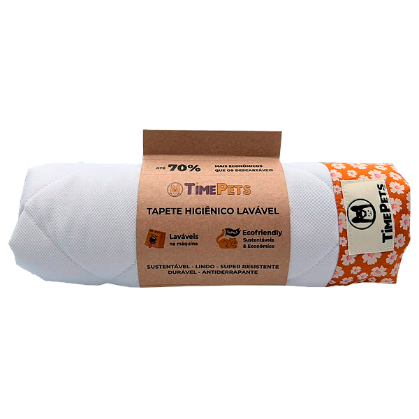 Tapete Higiênico Lavável 100% Algodão | Margaridas
