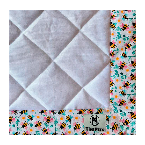 Tapete Higiênico Lavável 100% Algodão | Abelhinhas