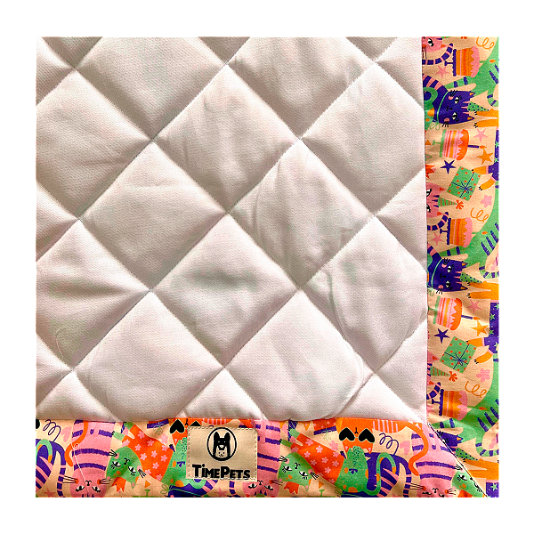 Tapete Higiênico Lavável 100% Algodão | Gatinhos