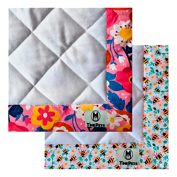 Kit 2 un Tapete Higiênico Lavável 100% Algodão | Jardim