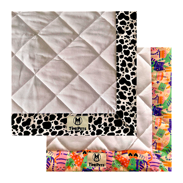 Kit 2 un Tapete Higiênico Lavável  100% Algodão | Variados II