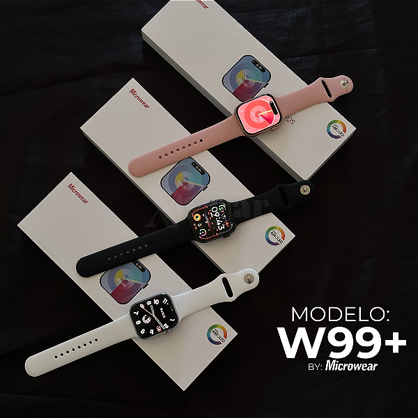 W99+ Microwear: Smartwatch com Tela Amoled e Função Dois Gestos