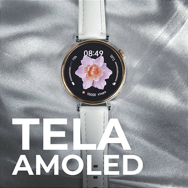 Áurea: Smartwatch Feminino Elegante com Tela AMOLED