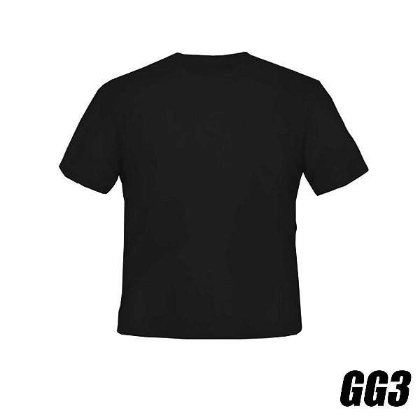 Camiseta de Poliéster Preta GG3