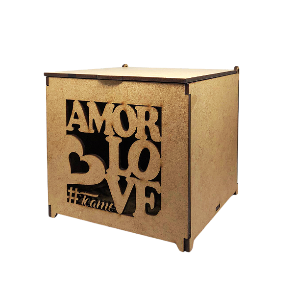 Caixinha para Caneca de MDF " AMOR LOVE "