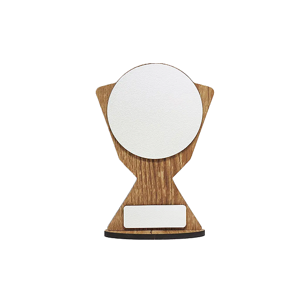 Troféu Amadeirado Redondo de MDF