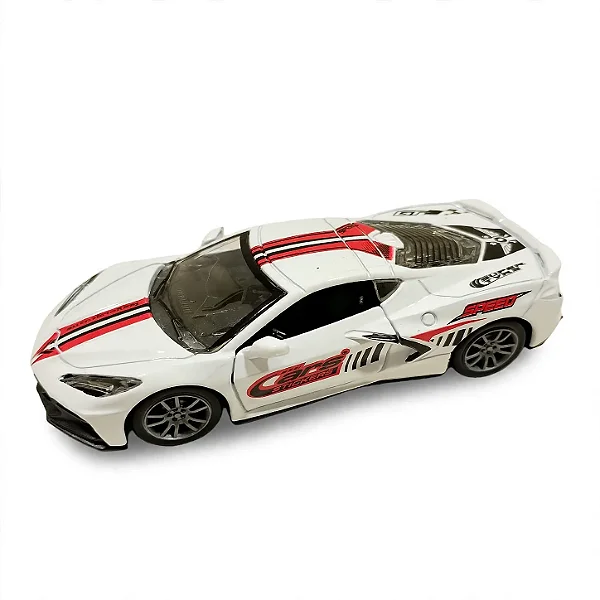 Chevrolet Corvette C8 Stingray Coupé Escala 1:32 - Branco