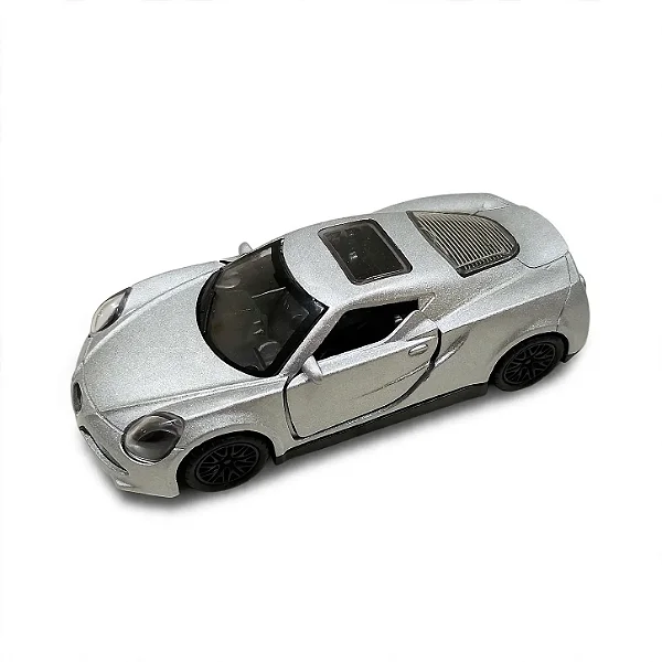 Alfa Romeo 4C Miniatura de Metal Colecionável Escala 1:32 - Prata