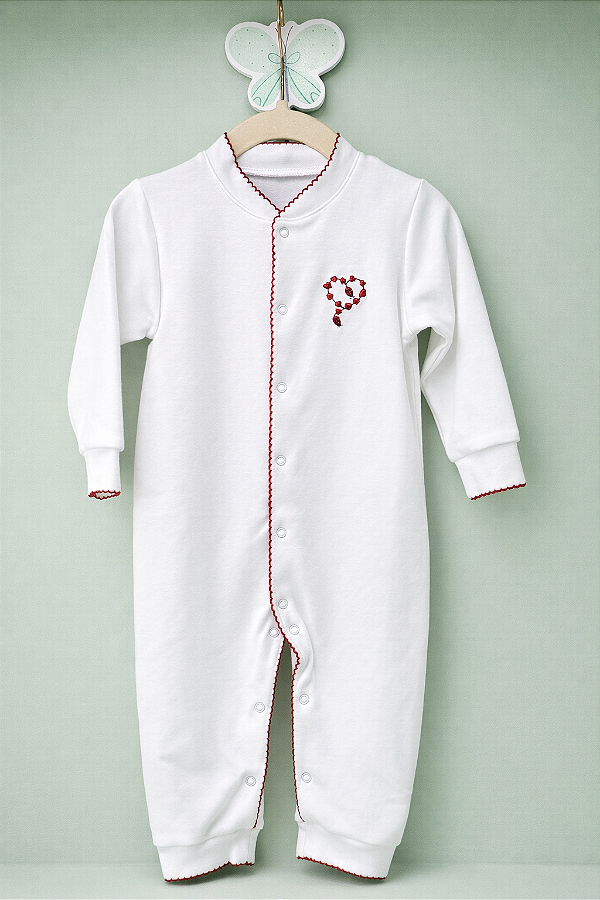 Macacão Pima Bordado Doce Jardim