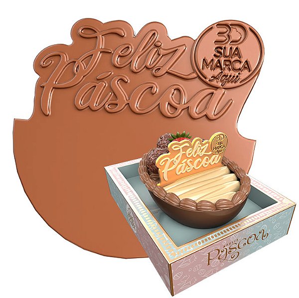 Cocoa Split Feliz Páscoa Personalizado