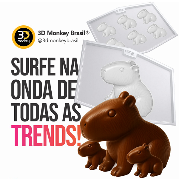 Cocoa Capivara Pequena - 6 cavidades