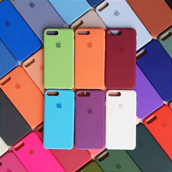 CAPA SILICONE IPHONE 7/8 VÁRIAS CORES - Pontual Celulares e Acessórios