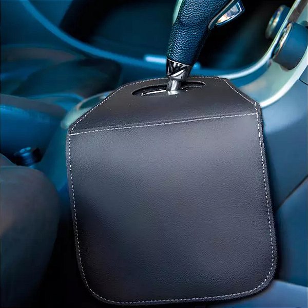 Lixeira Automotiva Porta Lixo Couro Reforçado Universal