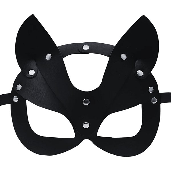 Mascara Couro Festa Fantasia Halloween Mulher Gato