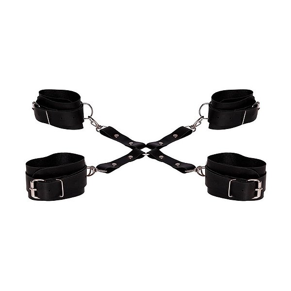 Algemas Mãos e Pés Couro Ecológico Dia Dos Namorados - BDSM - FETICHE - SADO - SEX SHOP