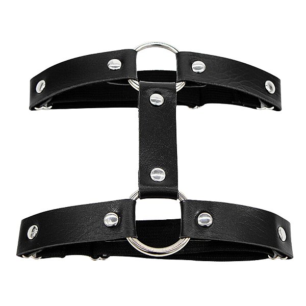 Garter Persex Duplo Anel - Em Couro Sintético