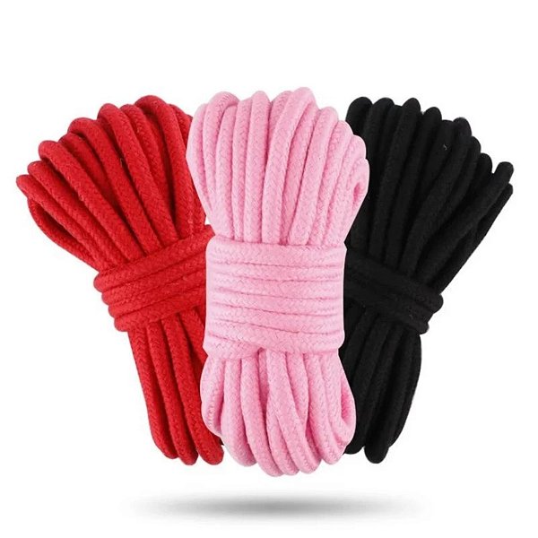 Kit Com 2 ou 3 Cordas Shibari Bdsm Para Restringir Movimentos 5M ou 10M