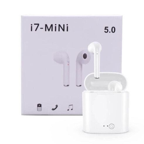 FONE DE OUVIDO BLUETOOTH AIRPODS TWS 5.0 - I7 MINI - Symbius Tecnologia -  Os melhores Acessórios e serviços
