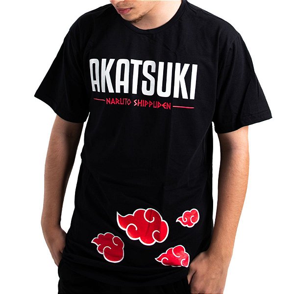 Camiseta Camisa Akatsuki Naruto Nuvem Aldeia Da Folha Verão Jutsu  lançamento