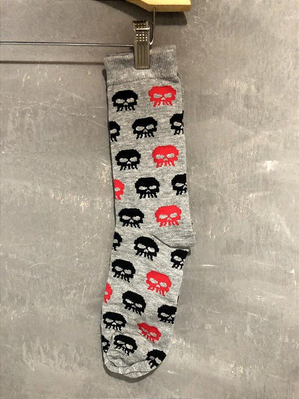 Meia Cano Longo - Caveiras