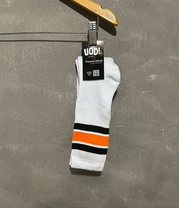 Meia Cano Longo - Listra Laranja