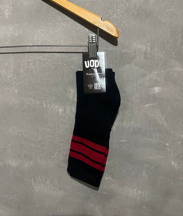 Meia Cano Longo - Listra Vermelha 2
