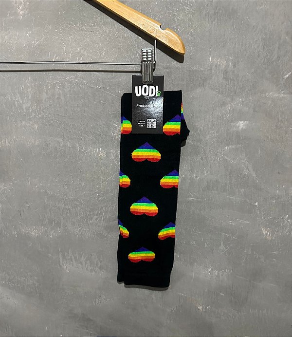 Meia Cano Alto - Heart Pride