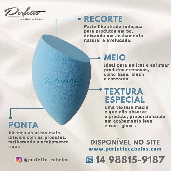 Esponja de acabamento para maquiagem