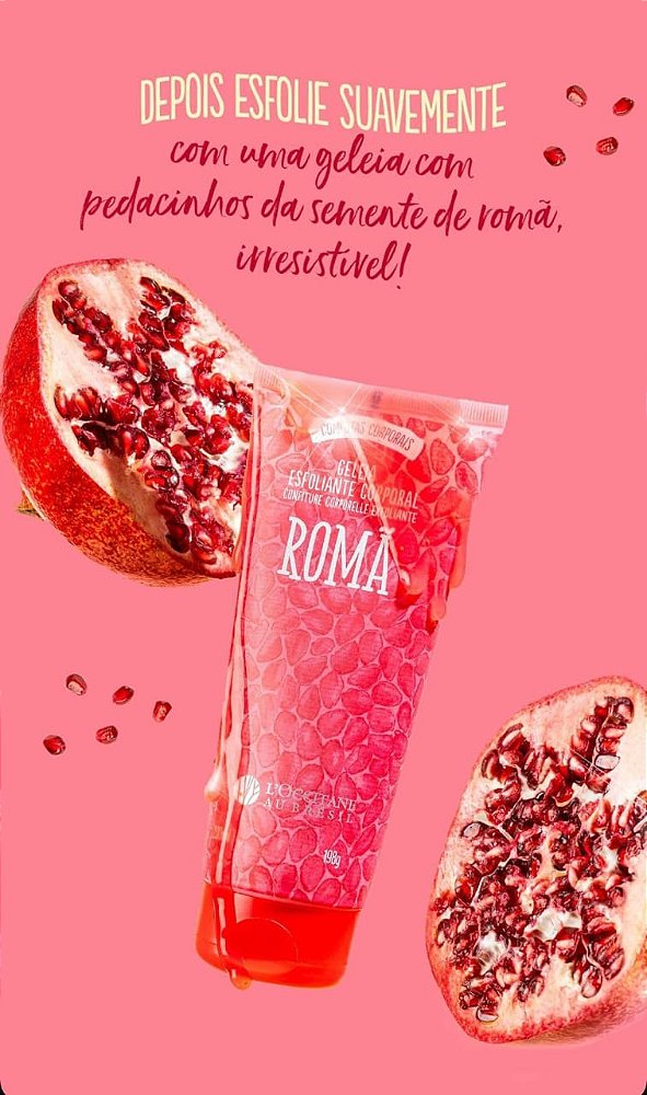 Geléia esfoliante corporal romã