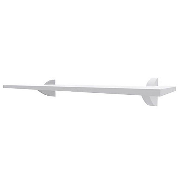 Prateleira Madeira Ordene Suspensa Aérea 80x20cm Multiuso Branca