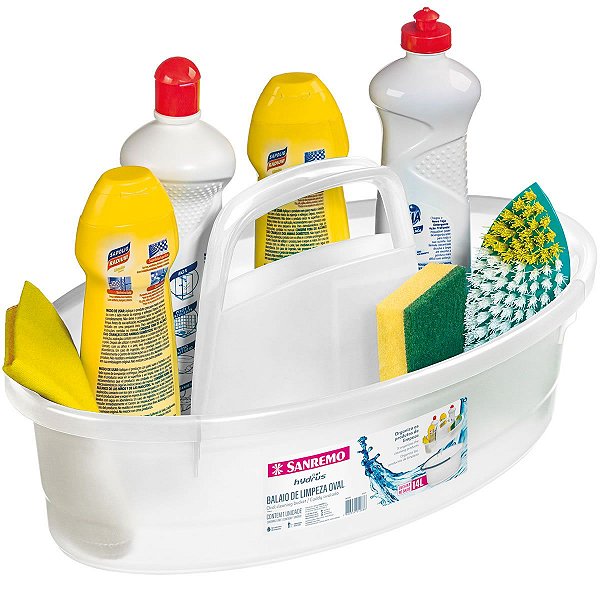 Balaio Plástico Sanremo Hydrus Oval para Produtos de Limpeza