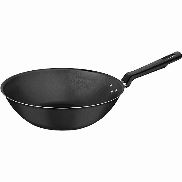 Panela Wok Tramontina Loreto Grafite 28cm Frigideira Antiaderente