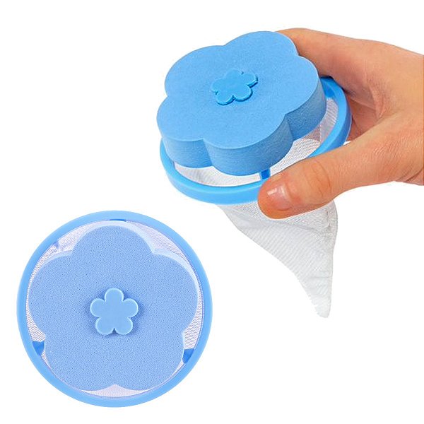 Kit 2 Filtro Coletor de Pelos Flutuante para Máquina de Lavar Roupas