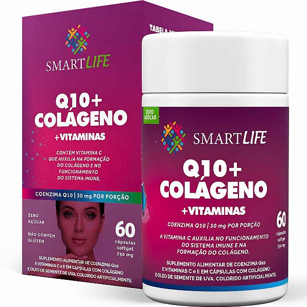 Suplemento Colágeno + Coenzima Q10 30mg + Vitaminas 60 Cápsulas