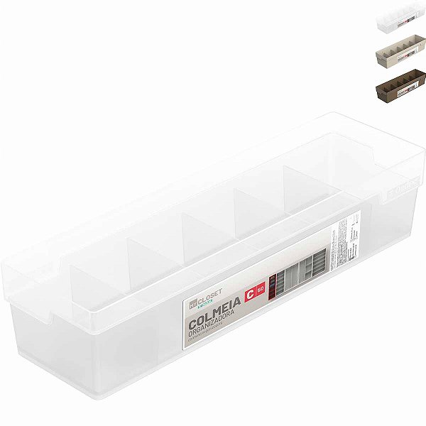 Organizador Gaveta Multiuso 6 Divisórias 35x10 Ordene Armário Closet