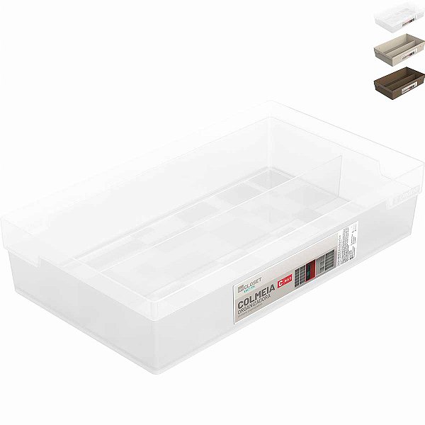 Organizador Gaveta Multiuso 2 Divisórias 35x20cm Ordene Armário Closet