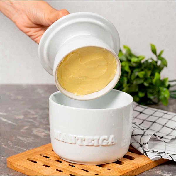 Manteigueira Francesa Cerâmica para 250g Mondoceram Ceraflame Gourmet