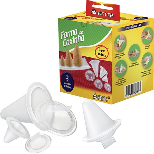 Kit Formas P/ Fazer Coxinha Molde 3 Tamanhos Modeladora Grande e Festa