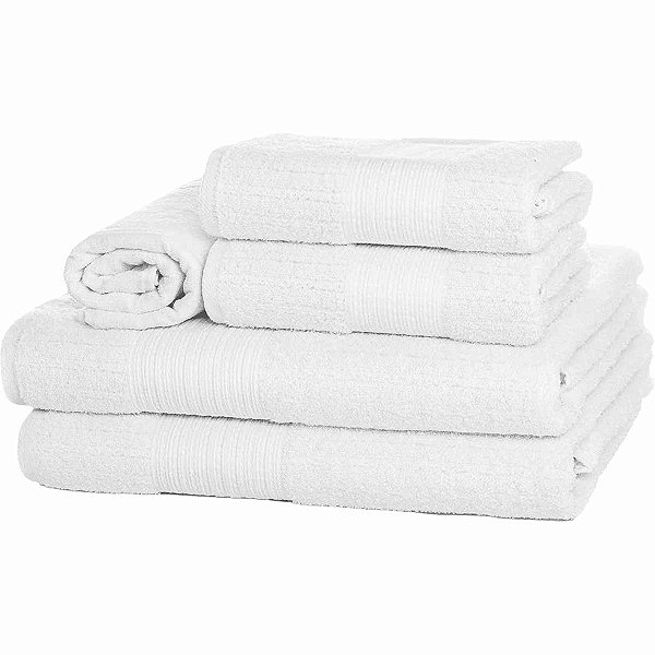 Jogo Toalhas Brescia 5 Pcs Fio Penteado Banho Rosto Piso Gramatura 450