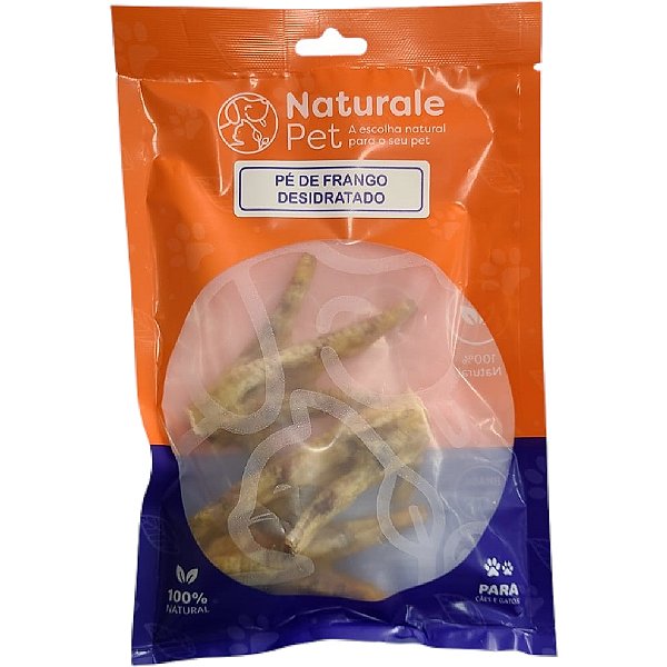 Petisco Pé de Galinha Frango Desidratada 100% Natural Pet Cães Gatos