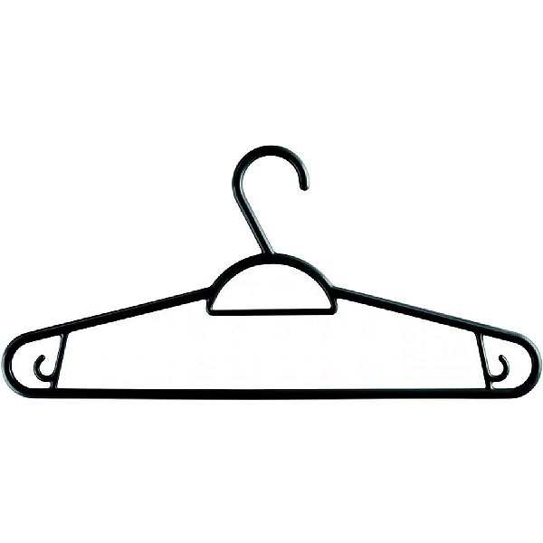 Cabide Plástico 40cm Sanremo Easy Reforçado Adulto para Pendurar Roupa