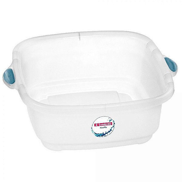 Bacia Plástica Sanremo Quadrada 10 Litros Multiuso Lavanderia Cozinha